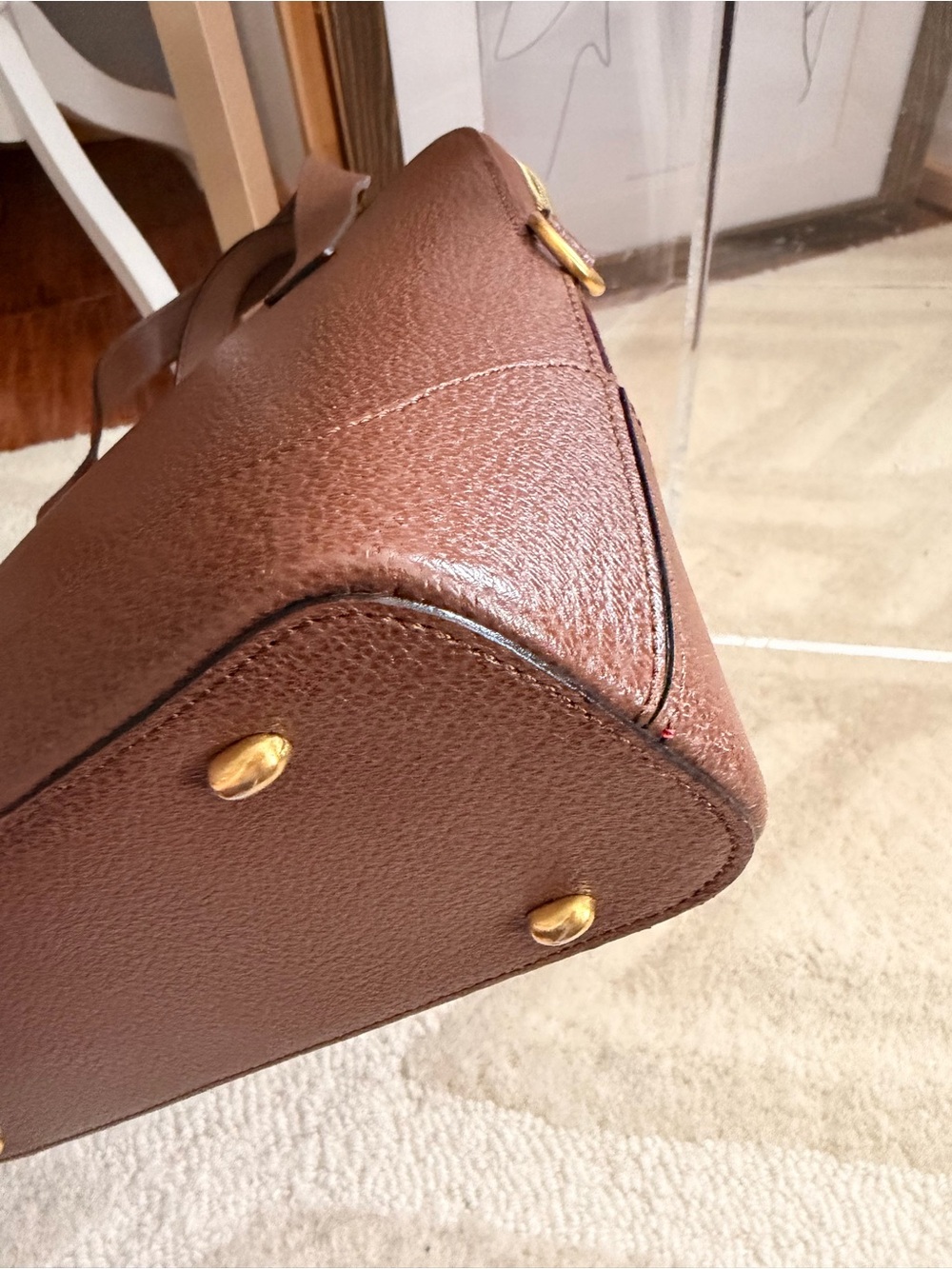 Vintage Celine Paris Brown Leather Top Handle Bag 🤎✨ - Picture 9 of 14